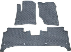 Auto Gs Set of Front and Rear Mats 3pcs from Rubber for Volkswagen Touareg Porsche Cayenne Gray