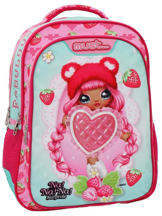 Must Nanana Fabulous School Bag Backpack Elementary, Elementary in Pink color