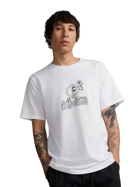 Hand Drawn Sun T-shirt Λευκό