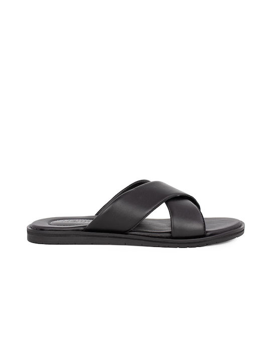 Mexx Leder Herrensandalen in Schwarz Farbe