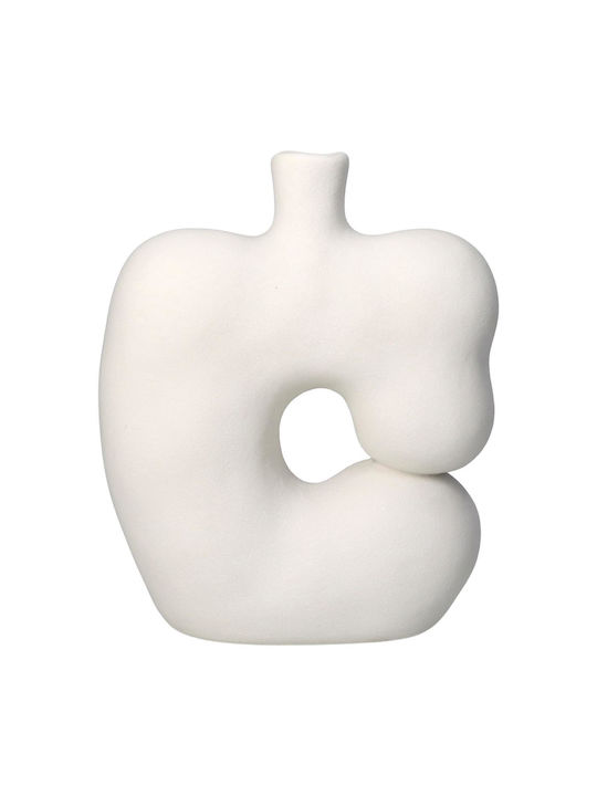 ArteLibre Βază decorativă Ceramică Alb 16x7.2x19.3cm 1buc