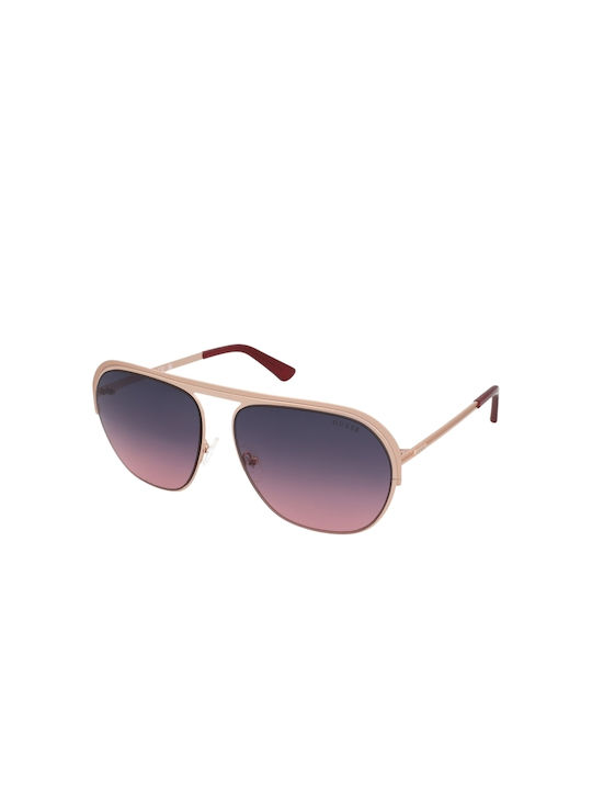 Guess Women's Sunglasses with Rose Gold Metal F...