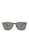 Daponte Unisex Sunglasses with Brown Wooden Frame and Gray Polarized Lens DAP041WB#4