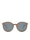 Daponte Unisex Sunglasses with Brown Wooden Frame and Grey Polarized Lenses DAP303WI#4
