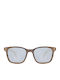 Daponte Unisex Sunglasses with Brown Wooden Frame and Gray Polarized Lens DAP298W#6