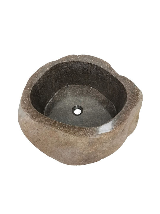 Ravenna Bucket Natura Vessel Sink Stone 56x37cm Beige