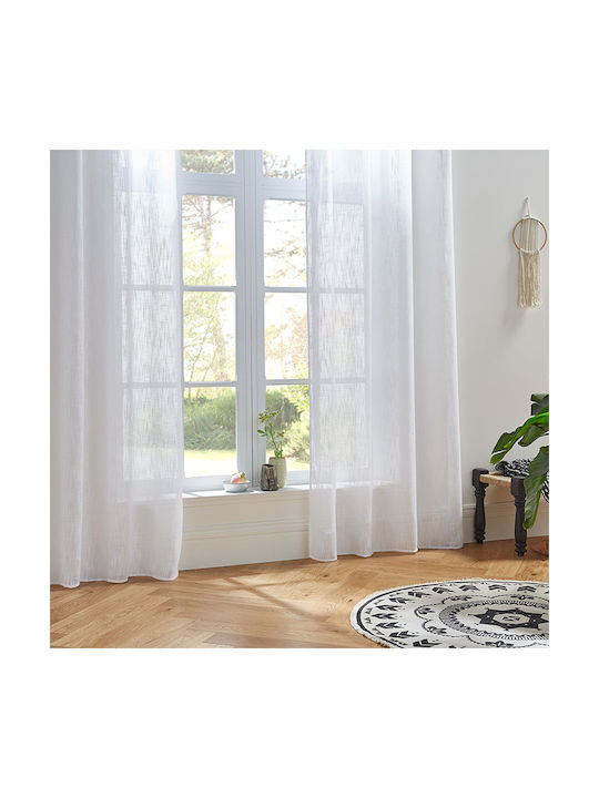 Κουρτίνα με Τρουκς A-S Alton Λευκή 140x240εκ.