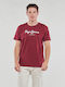 Pepe Jeans Men's Short Sleeve T-shirt Burgundy