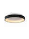 Lucide Lightning Flush Modern Plastic Ceiling Light with Integrated LED 28pcs Black