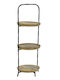 Inart Wooden Dessert Tower Stand with 3 Tiers Beige Ø22cmxY60cm