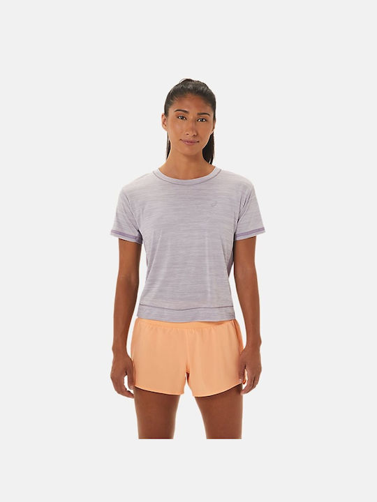 ASICS Damen Sportliches Crop Top Kurzärmelig Sc...