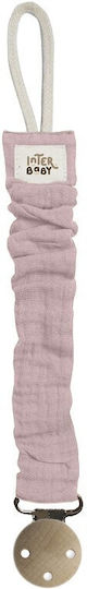 Interbaby Clip Pacifier made of Fabric Pink