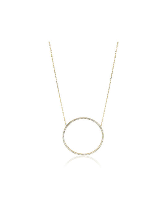 Circle necklace in Yellow Gold K14