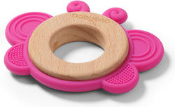 Babyono Butterfly Teething Ring made of Silicone for 0 m+ Pink 1pcs