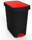 Plastic Waste Bin 9lt with Pedal Black