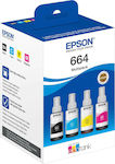 Epson 664 Pachet de 4 cartușe de cerneală pentru imprimante InkJet Galben / Cyan / Magenta / Negru (C13T66464A)
