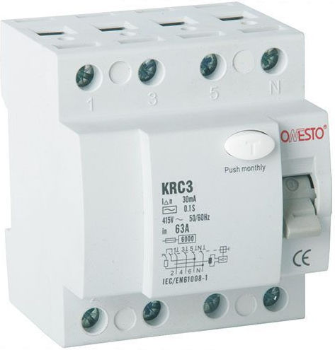 Redled Phase Relays Leckage der Erde 40A Quadruple Pole