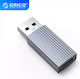 Orico Μετατροπέας USB-A male σε USB-C female Γκρι 1τμχ AH-AC10-GY-BP