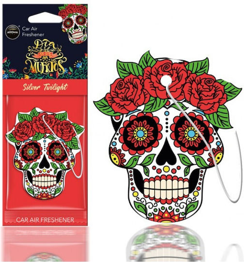 Aroma Car Αρωματική Καρτέλα Κρεμαστή Αυτοκινήτου Muertos Silver Tattoo