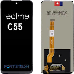 Ecran cu Mecanism de Atingere pentru REALME C55 (Negru)