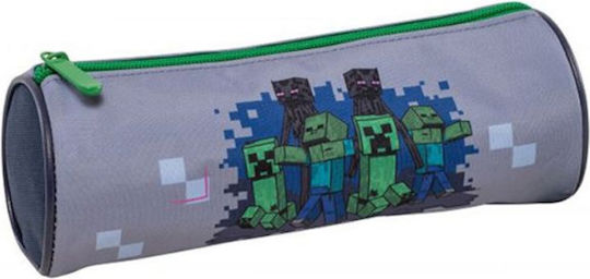 Graffiti Minecraft Adventure Club Ученически Несесер Цилиндър Сив