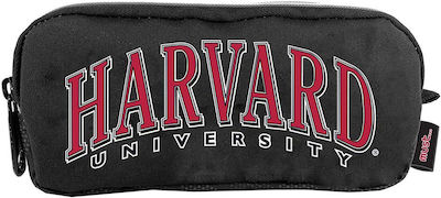 Diakakis Harvard University Pencil Case Barrel with 2 Compartments Black