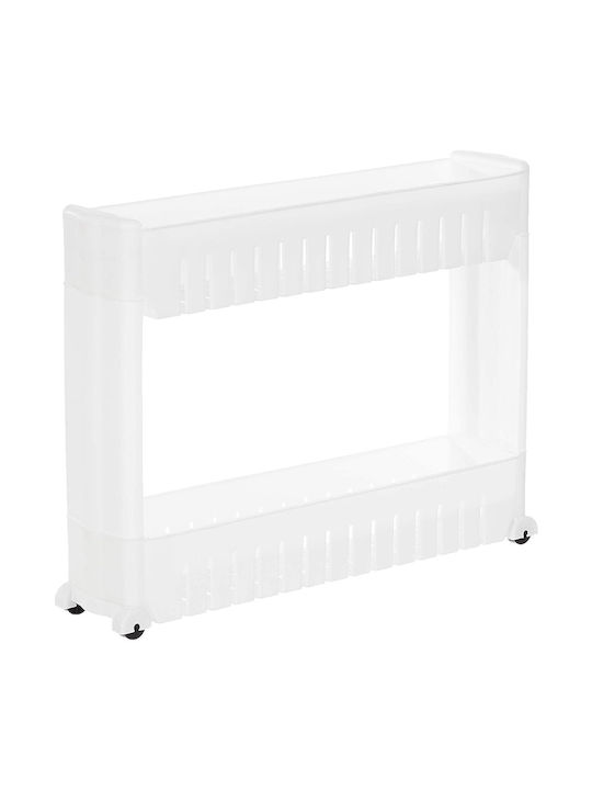 Floor Bathroom Shelf Plastic with 2 Shelves 42x13x55cm