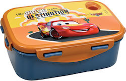 Gim Cars on the Road Πλαστικό Παιδικό Δοχείο Φαγητού Πορτοκαλί