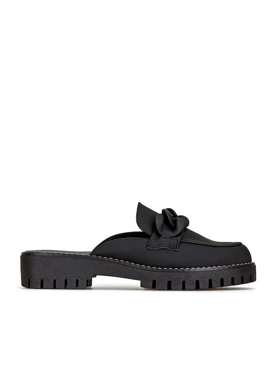 Silia D Flat Mules σε Μαύρο Χρώμα