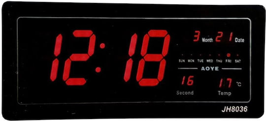Factory Ceas De Masă Digital Led Din Plastic Cu Ceas Deșteptător Negru JH-8036