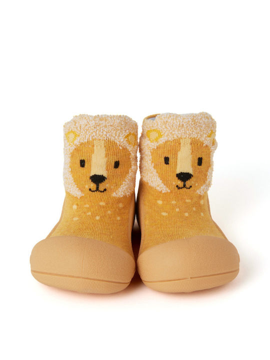 Attipas Kids' Long Slipper Socks Yellow