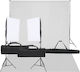vidaXL Studio-Fotografie-Kit Set Lichter & Hintergrund Beleuchtungsset für Studio