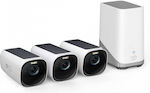Eufy eufyCam 3 S330 Integrated CCTV System Wi-Fi with Control Hub and 3 Wireless Cameras