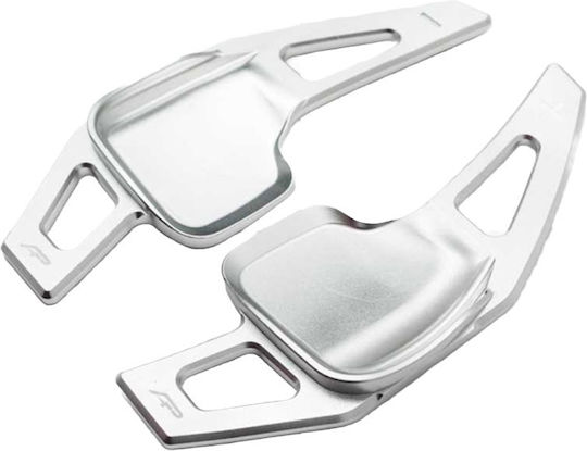 Carner Steering Wheel Decoration Paddles Shift for Bmw 5 F10 2010-2017 Silver 2pcs in Silver Color 0029796