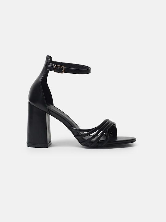 InShoes Γυναικεία Πέδιλα σε Μαύρο Χρώμα