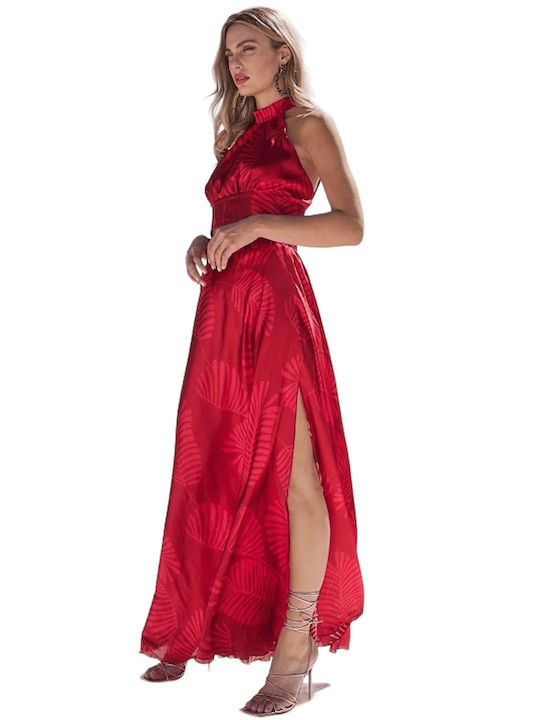 Lynne Σατέν Ψηλόμεση Maxi Φούστα σε Κόκκινο χρώμα