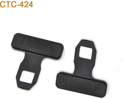 Seat Belt Buckle Alarm Stopper 2pcs Black