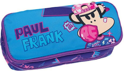 Back Me Up Paul Frank Bubble Pencil Case Barrel with 2 Compartments Multicolored