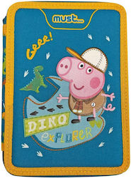 Must Team George Pig Dino Explorer Κασετίνα Γεμάτη Μπλε