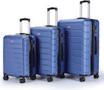 Lavor 1-601 Travel Suitcases Hard Blue Maximum Height 75cm with 4 Wheels Set of 3pcs