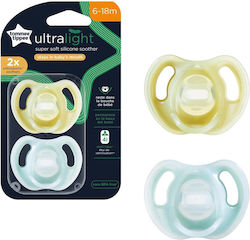 Tommee Tippee Ultra Light Ορθοδοντικές Πιπίλες Σιλικόνης Κίτρινο/Γαλάζιο για 6-18 μηνών 2τμχ Tommee Tippee Ultra Light Ορθοδοντικές Πιπίλες Σιλικόνης Κίτρινο/Γαλάζιο για 6-18 μηνών 2τμχ
