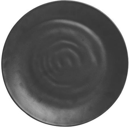 Servewell Persian Matte Teller Untiefe aus Melamin Schwarz mit Durchmesser 19cm 6Stück
