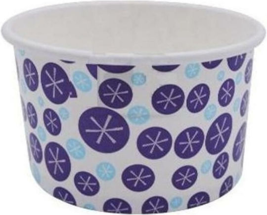 Set of 50 Paper Ice Cream Cups with Capacity 355ml