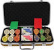 Pokeritems Комплект 300 Покер Чипове 14гр в Куф...
