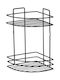 Metalife Corner Wall Mounted Bathroom Shelf Metallic with 2 Shelves 18x18x30cm Black