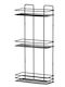 Metalife An der Wand montiert Badezimmerregal Metallisch mit 3 Regalböden 24x11x50cm Schwarz