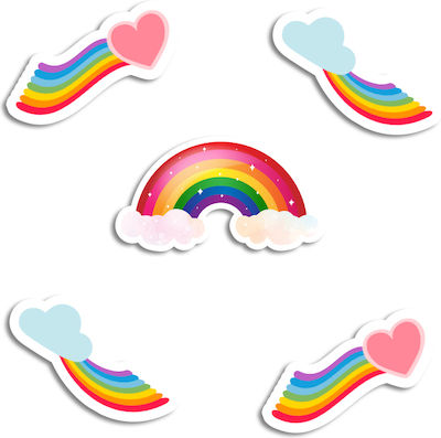 Stickers Rainbow 10cm / 8pcs