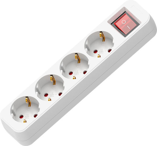 Muhler Power Strip 4 Positions with Switch and Cable 1.5m