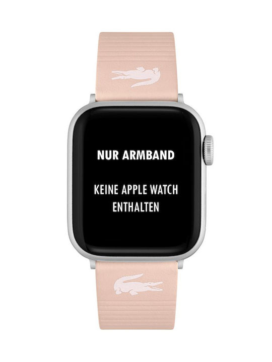 Lacoste Каишка Кожа Розов (Apple Watch 38/40/41мм) 2050031