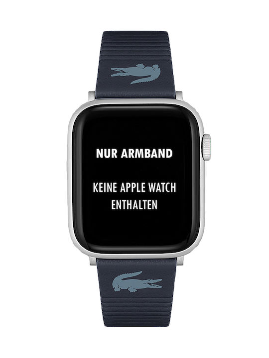 Lacoste Armband Leder Schwarz (Apple Watch 44/45/46mm/Ultra 49mm)
